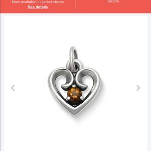 Avery Remembrance Heart Pendant with Citrine